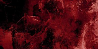 Red and black horror background. Dark grunge red texture concrete photo