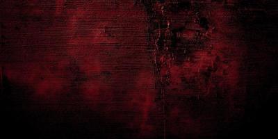 Red and black horror background. Dark grunge red texture concrete photo