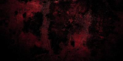 Red and black horror background. Dark grunge red texture concrete photo