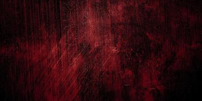 Red and black horror background. Dark grunge red texture concrete photo