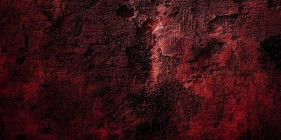 Red and black horror background. Dark grunge red texture concrete photo