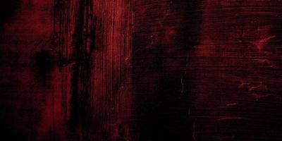 Red and black horror background. Dark grunge red texture concrete photo