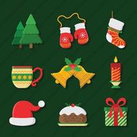 Set of Christmas Elements vector