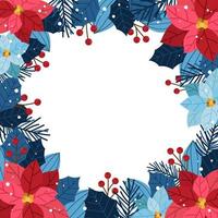 Beautiful Winter Floral Background vector