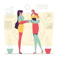 Business Woman Collaboration Concept vector