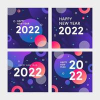 diseño abstracto moderno para redes sociales de año nuevo vector