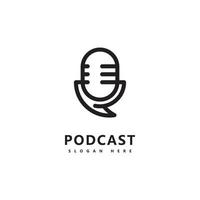 Podcast Logo icon Design Vector Template  microphone symbols