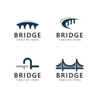 Bridge logo icon design template vector