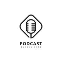 Podcast Logo icon Design Vector Template  microphone symbols