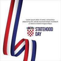 feliz día de la independencia de croacia. plantilla, fondo. ilustración vectorial vector