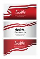 Fondo del estado de la bandera de Austria. tarjeta de felicitación del día de la independencia nacional de la república de austria. bandera de ilustración vectorial. vector