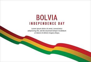 feliz dia de la independencia de bolivia. plantilla, fondo. ilustración vectorial vector