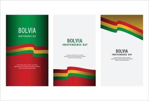 Happy independence day of Bolivia. template, background. Vector illustration