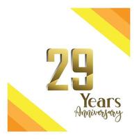 29 th anniversary event party. Vector illustration. numbers template for Celebrating.