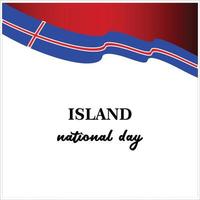 Happy independence day of Island. template, background. Vector illustration