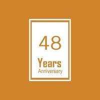 48 th anniversary event party. Vector illustration. numbers template for Celebrating.