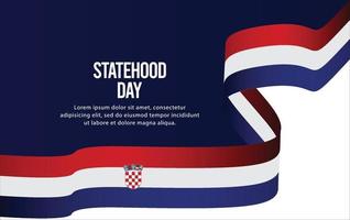feliz día de la independencia de croacia. plantilla, fondo. ilustración vectorial