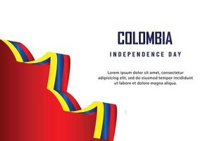 feliz dia de la independencia de colombia. plantilla, fondo. ilustración vectorial vector