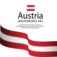 Fondo del estado de la bandera de Austria. tarjeta de felicitación del día de la independencia nacional de la república de austria. bandera de ilustración vectorial. vector