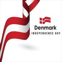 Happy independence day of  Denmark. template, background. Vector illustration