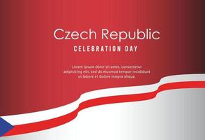Happy independence day of Czech Republic. template, background. Vector illustration