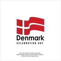 Happy independence day of  Denmark. template, background. Vector illustration