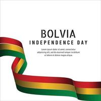 Happy independence day of Bolivia. template, background. Vector illustration