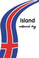 Happy independence day of Island. template, background. Vector illustration