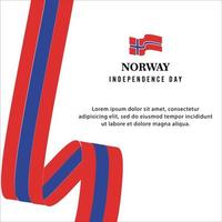 Happy independence day of Norway . template, background. Vector illustration