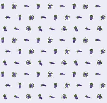 Grape illustration seamless pattern design vector eps format