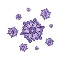 ilustración de diseño de flor de lavanda vector