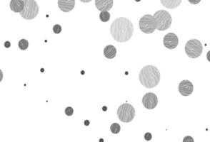 Light silver, gray vector background with bubbles.