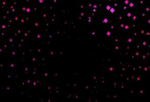 Dark pink vector background with triangles, circles, cubes.