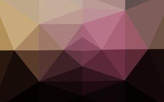 Dark Pink, Yellow vector shining triangular pattern.