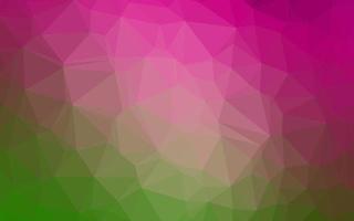 Light Pink, Green vector polygon abstract backdrop.