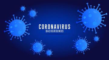 Fondo de coronavirus, fondo de covid-19, fondo de covid-19 con degradado azul púrpura vector