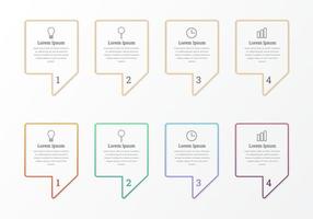 Flat and Gradient business infographic steps vector