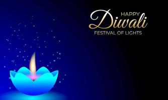 Beautiful happy Diwali festival celebration background design. vector