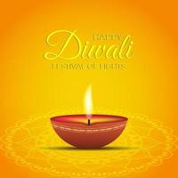 Beautiful happy Diwali festival celebration background design