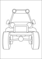 childrens coloring pages, Vehicle coloring pages for kids. vector