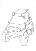 childrens coloring pages, Vehicle coloring pages for kids. vector