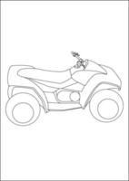 childrens coloring pages, Vehicle coloring pages for kids. vector