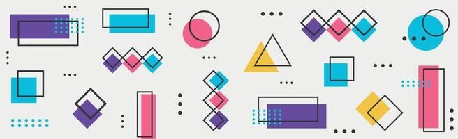 Abstract background with different geometric shapes - illustration vector