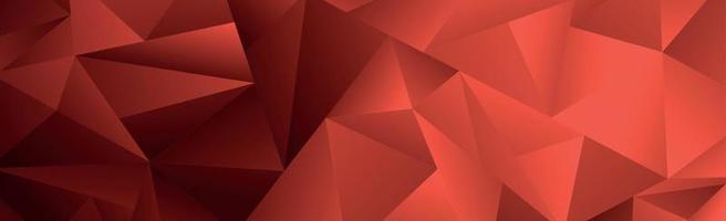 Abstract red gradient triangles of different sizes - Vector