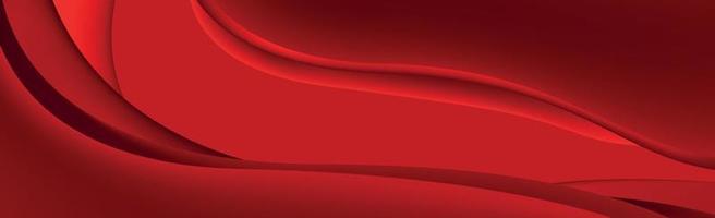 Volumetric lines on a red background - panoramic Vector background