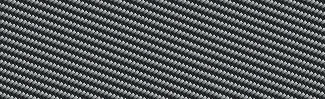 textura panorámica de fibra de carbono negra y gris vector