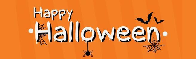 Halloween colorful bright web banner congratulation - Vector