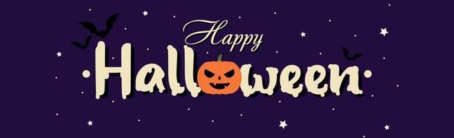 Halloween colorful bright web banner congratulation - Vector