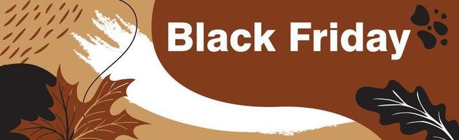 Black Friday big autumn discounts, web ad banner - Vector