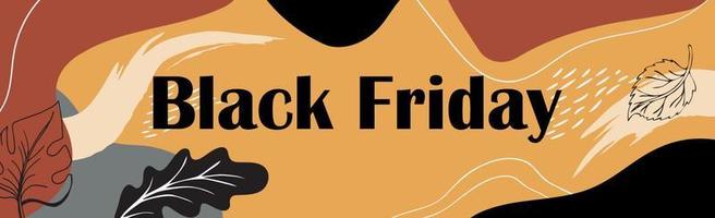 Black Friday big autumn discounts, web ad banner - Vector